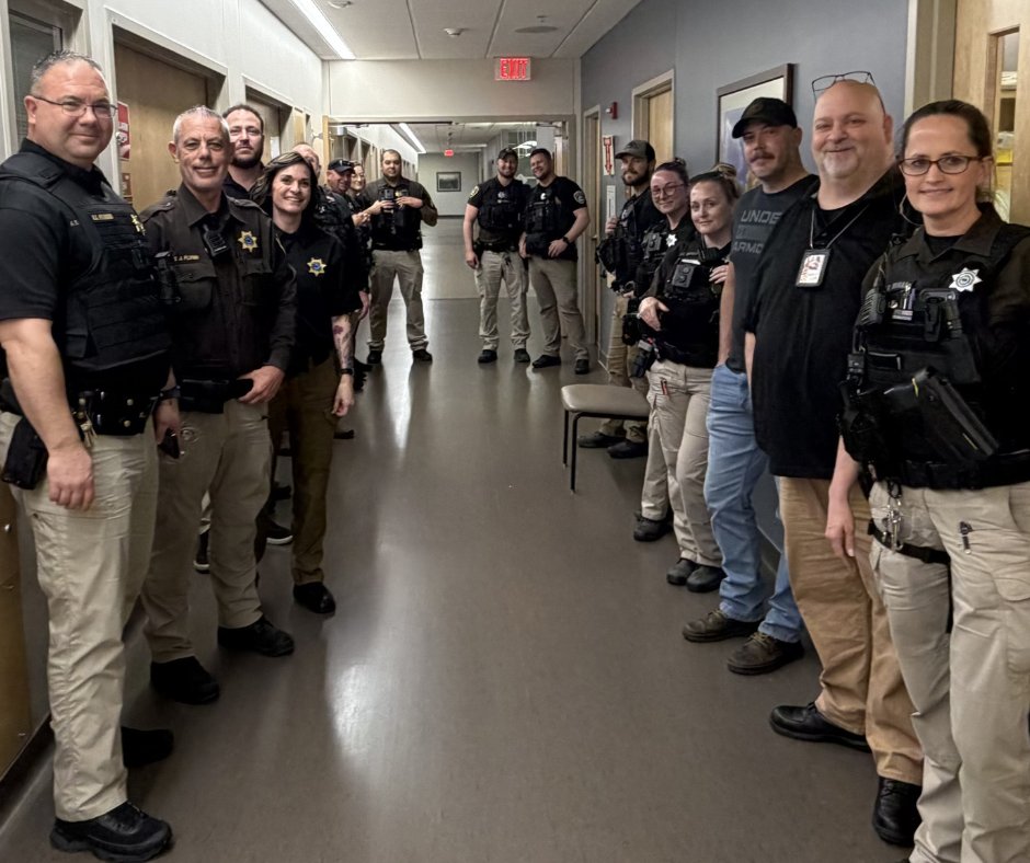 This afternoon Deputy Artzer left the hospital with an escort from his family (both related and Team DCSO). At the DCSO, we support one another, through the good and bad, as a family. Deputy Artzer has a road to recovery ahead of him, and our Deputies and peer-support team will
