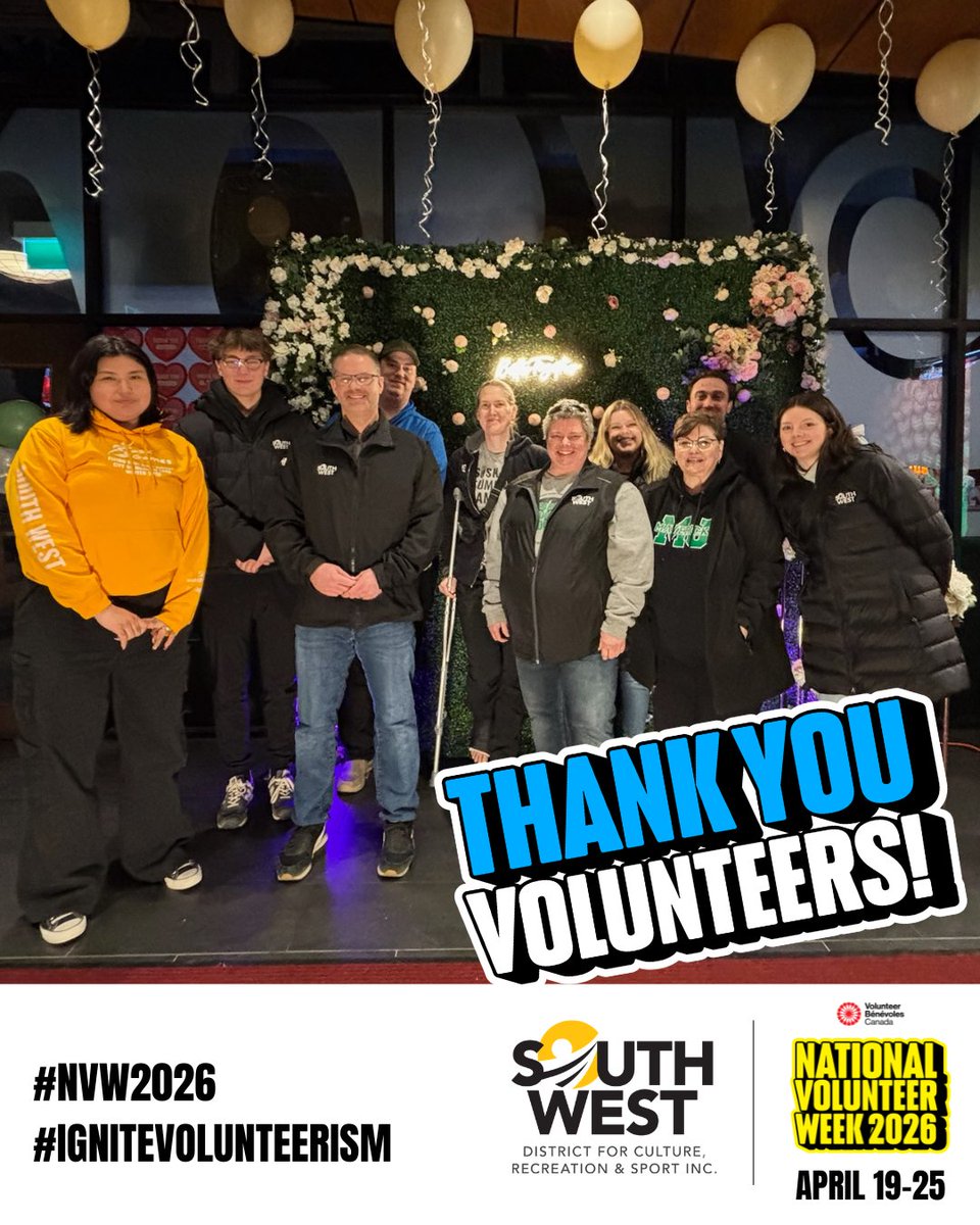 SWDCRS's tweet photo. 🌟National Volunteer Week is April 19-25, 2026🌟
The South West District recognizes and thanks the Team South West Mission Staff from the 2026 Sask Winter Games. Your commitment and hard work went a long way in making positive memories for our athletes, coaches, and managers! https://t.co/tx2qqVEjXx