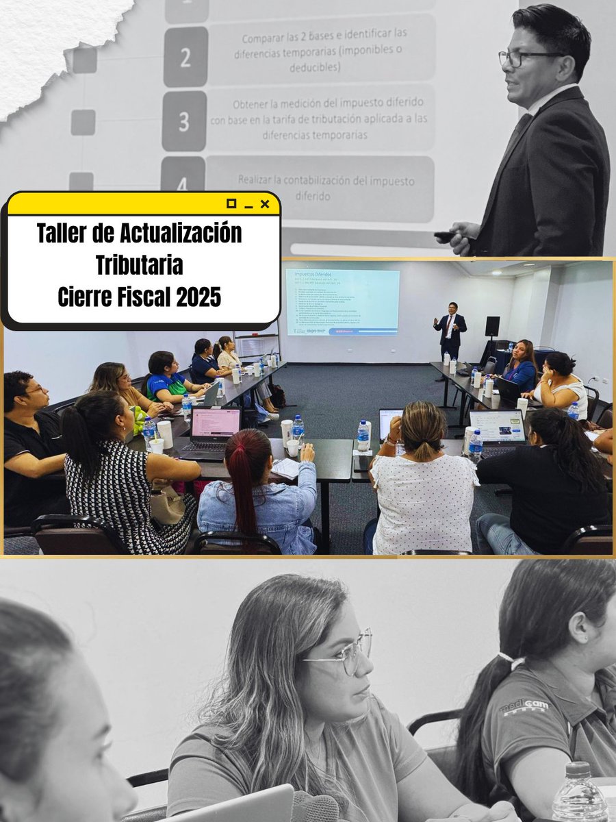 ideproCCG's tweet photo. Desde IDEPRO impulsamos tu éxito tributario. 📉⚖️

En nuestro taller de Actualización Tributaria, bajo la guía del Magíster Víctor Orrala Díaz, abordamos los puntos críticos que toda organización necesita dominar:

🔹 Gestión de Impuestos Diferidos (LRTI y RALRTI).
🔹 Análisis de inventarios, contratos y NIIF 16.
🔹 Criterios de depreciación y amortización de pérdidas.

📲 Contáctanos  y asegura tu participación en nuestros próximos talleres de alto nivel.