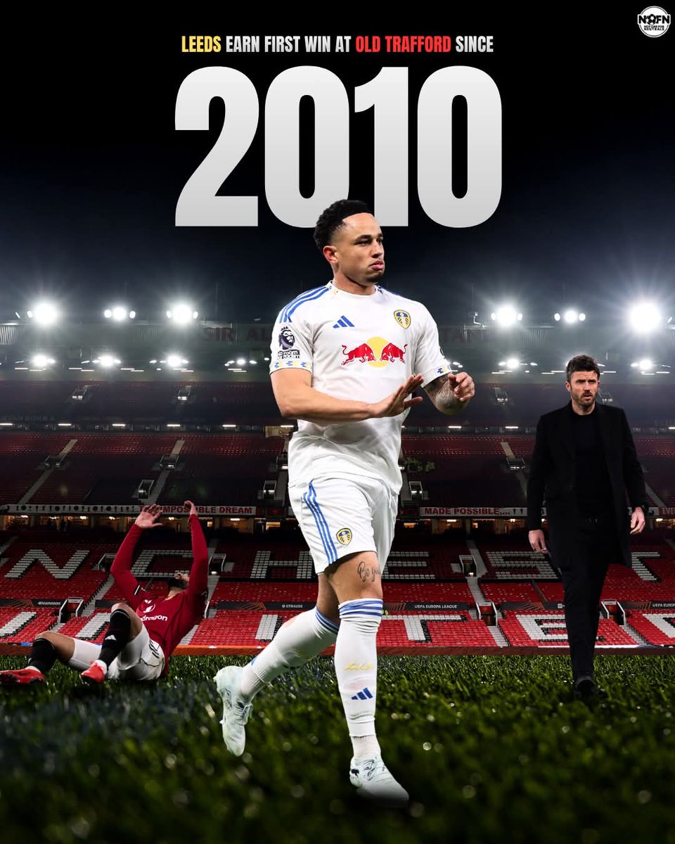 NOFNeutrals's tweet photo. Leeds United have won at Old Trafford for the first time since 2010.

A 16 year wait for the West Yorkshire side came to an end thanks to a Noah Okafor's brace

A great achievement for Daniel Farke's side 👏

#lufc #leedsunited #mufc #manchesterunited https://t.co/BhjsdFgNnb