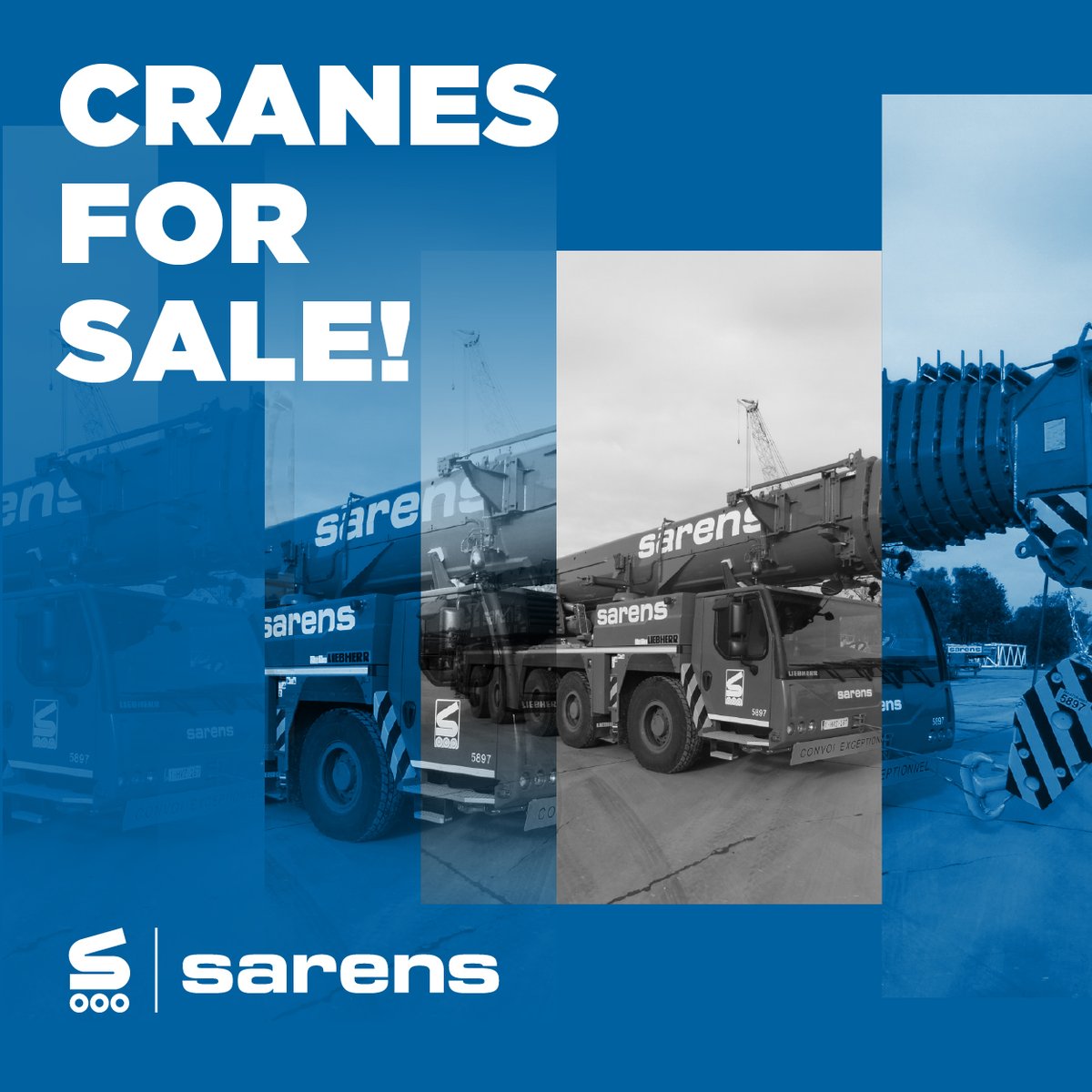 Sarens's tweet image. Looking to buy a #Crane? Sarens’ #Global network and wealth of knowledge will help you find the right solution. Explore our For Sale section or connect with our team of experts for support. bit.ly/2JJZotF #NothingTooHeavy