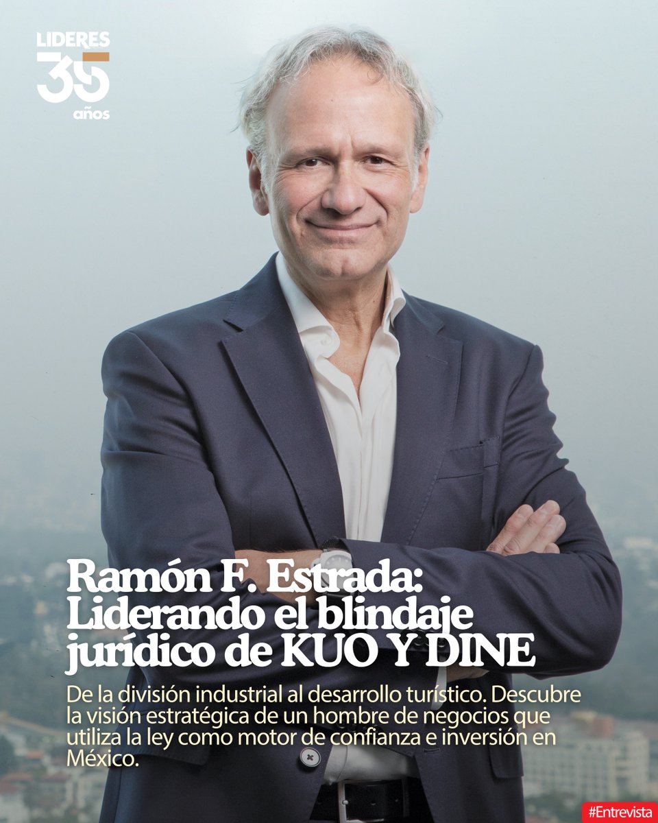 LideresMexicano's tweet photo. Certeza jurídica = Inversión. 🏛️ Ramón F. Estrada, General Counsel de #KUO y #DINE, analiza el panorama: el Estado de derecho el factor #1 de crecimiento, Nearshoring, oportunidad histórica para México, IA y sostenibilidad, el ADN de la operación moderna. https://t.co/5Dn4uCl3If https://t.co/2lnOgGyvME