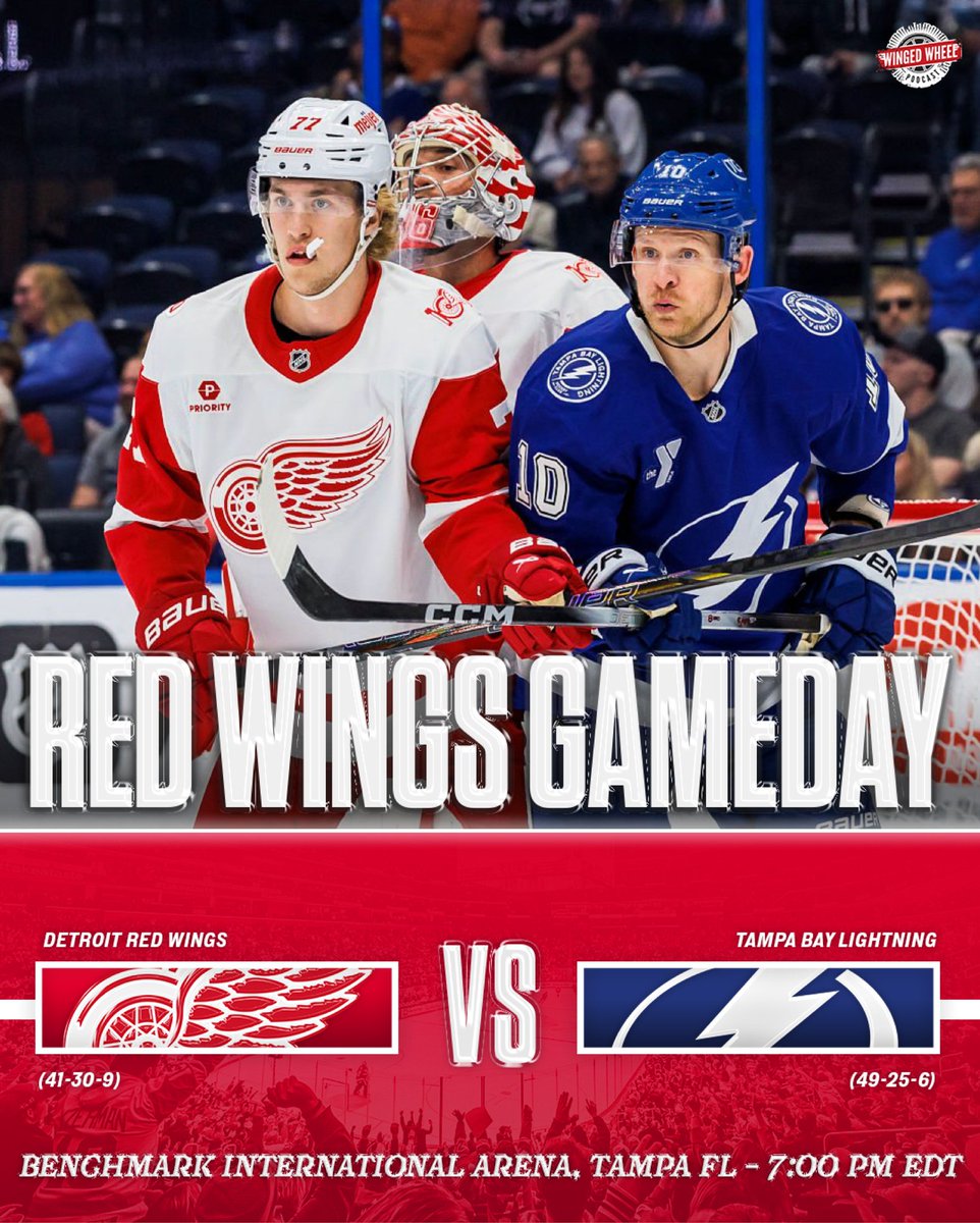 WingedWheelPod's tweet image. Second last game of the season in Tampa Bay tonight. MBN slots into the lineup. #LGRW