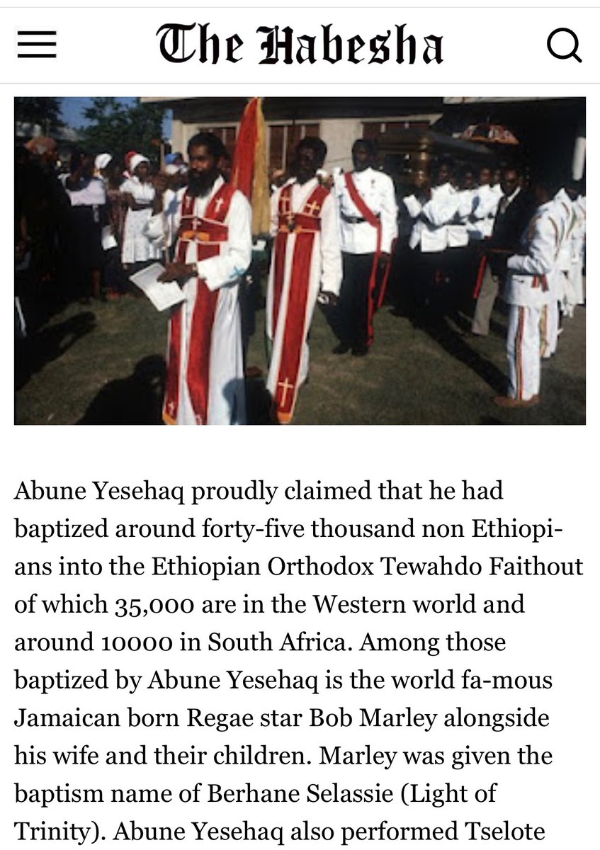 DusenburyDavid's tweet image. Should be better known that Bob Marley was baptized late in life into the Ethiopian Orthodox Church, taking the name Berhane Selassie (Light of the Trinity). His wife &amp;amp; their children were baptized with him. 

#easter #culture