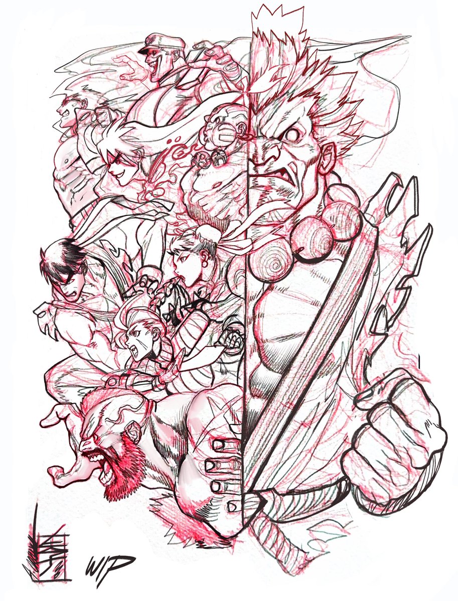 acecore2kx's tweet image. Xmen vs street fighter poster Street Fighter side
Pencil on 7x10 paper 

#streetfighter