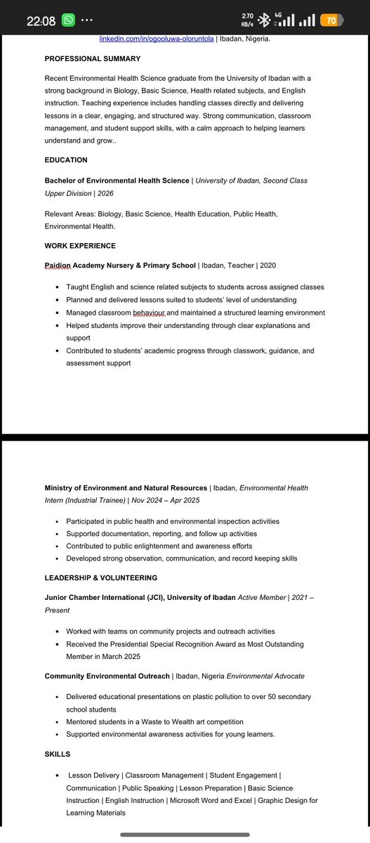 Gharmma1's tweet photo. My updated CVs
1st frame: Graphic Design 
2nd &amp; 3rd Frame: EHS/HSE 
4th Frame : Teaching Resume

Kindly RT 🙏🏾 https://t.co/FtZTZrrc0k