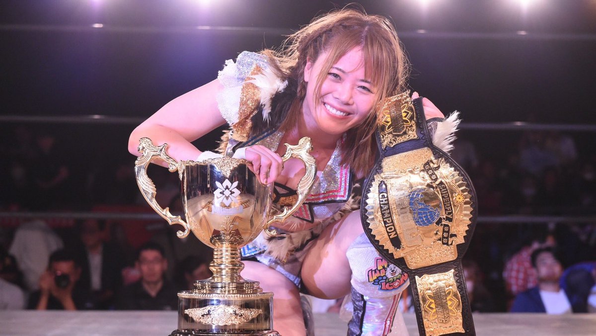WOJwrestling's tweet image. MARIGOLD NEWS: Marigold have announced that Mayu Iwatani has fractures in two places on her big toe, and will therefore be missing shows indefinitely as she recovers 

#pw_mg | #MARIGOLD | #joshi | @Marigold_Joshi
