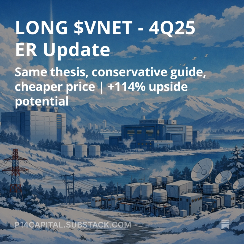 P14Capital's tweet photo. LONG $VNET - 4Q25 ER Update | +114% upside potential https://t.co/DxecMLboGU