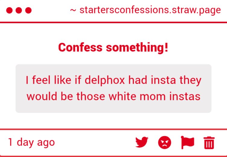 Starters Confessions (Open!) tweet media