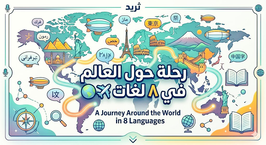 mustafaalragby's tweet image. ثريد: رحلة حول العالم في ٨ لغات 🌍✈️
​اللغات ليست مجرد كلمات، بل هي نوافذ نطل منها على ثقافات الشعوب وتاريخها. في هذا الثريد، سنأخذكم في جولة سريعة لنكتشف حقائق مدهشة عن أبرز لغات العالم.. وكل معلومة ستكون بلغة أهلها!
​مستعدون؟ لنبدأ 👇
#ثريد #ثريد #Threads