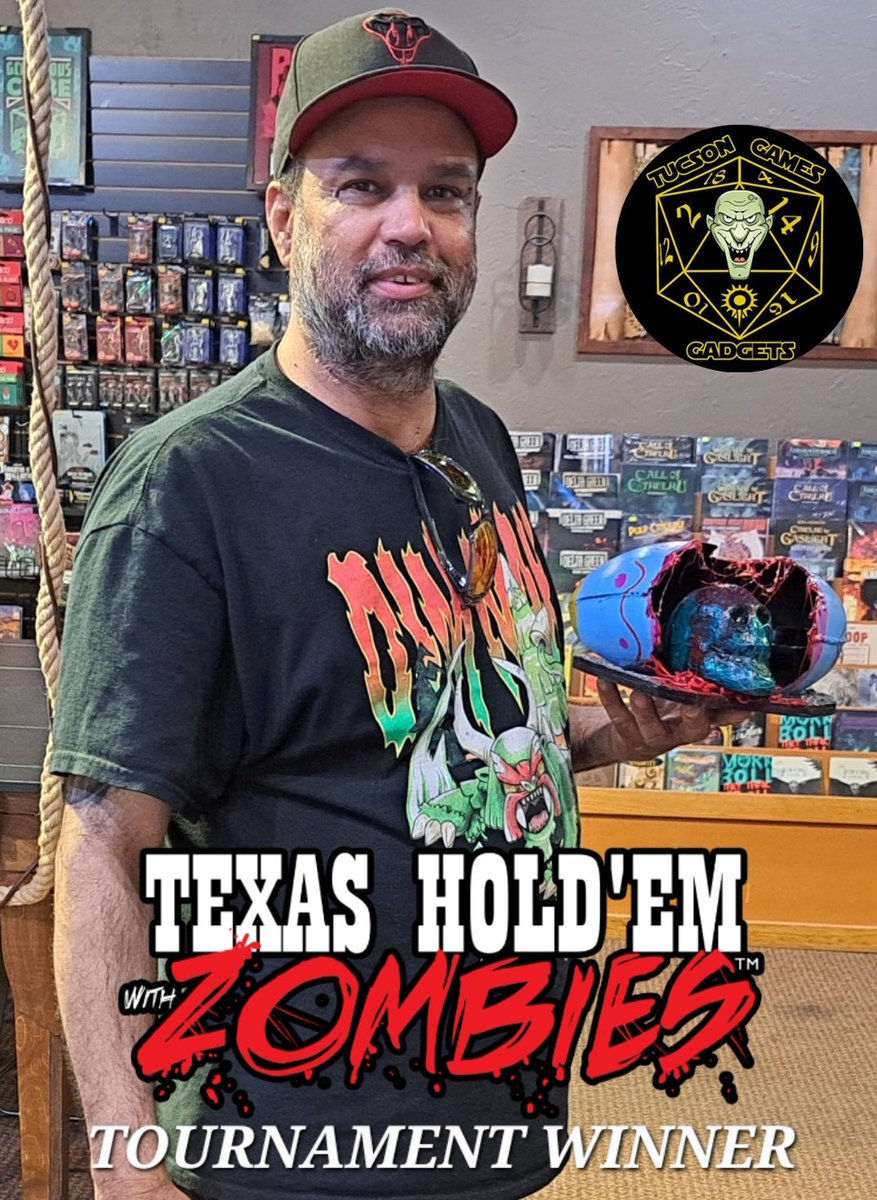 🧟‍♂️Congratulations to our April monthly #THZ tournament winner. James Ortega 🧟‍♀️
<a href="/tucgamesgadgets/">TucsonGamesandGadget</a> <a href="/ShortRestTavern/">Short Rest Tavern</a> <a href="/DarkAtticGames/">Dark Attic Games</a>