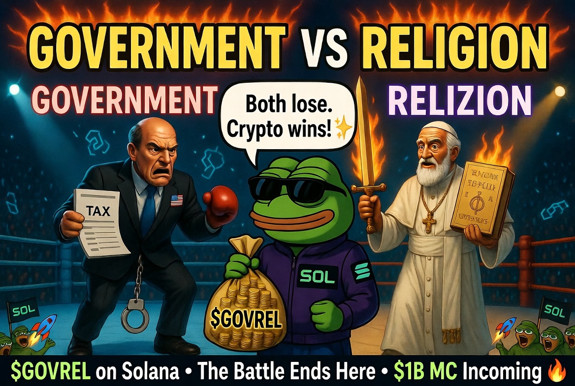 anonymous_LNDRY's tweet photo. @soapweb3 hi @soapweb3 

I've asked grok to Create a viral crypto meme that will reach a billion market cap in solana symbolizing Government vs Religion and this is the result.

2ztzrC5zUYjU69eGgmnvG7Ux2S3Tm57WrQoYoo2kpump

https://t.co/xixkNNSMcs https://t.co/kuVa5ElunW