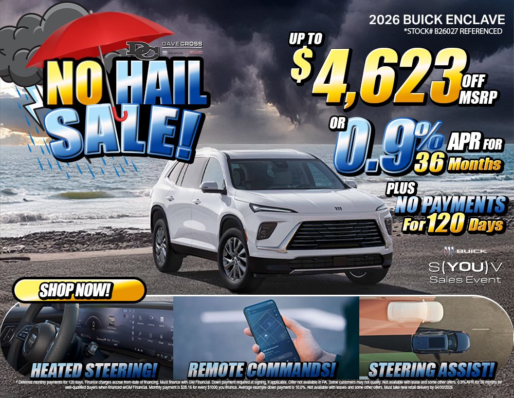 DaveCrossBuiGMC's tweet image. Check out these deals going on at Dave Cross Motors on Buicks!
Style, comfort, and savings all in one—don’t miss out!
bit.ly/4eG3amU

#DaveCrossMotors #BuickDeals #DriveInStyle #CarSavings #NewRide