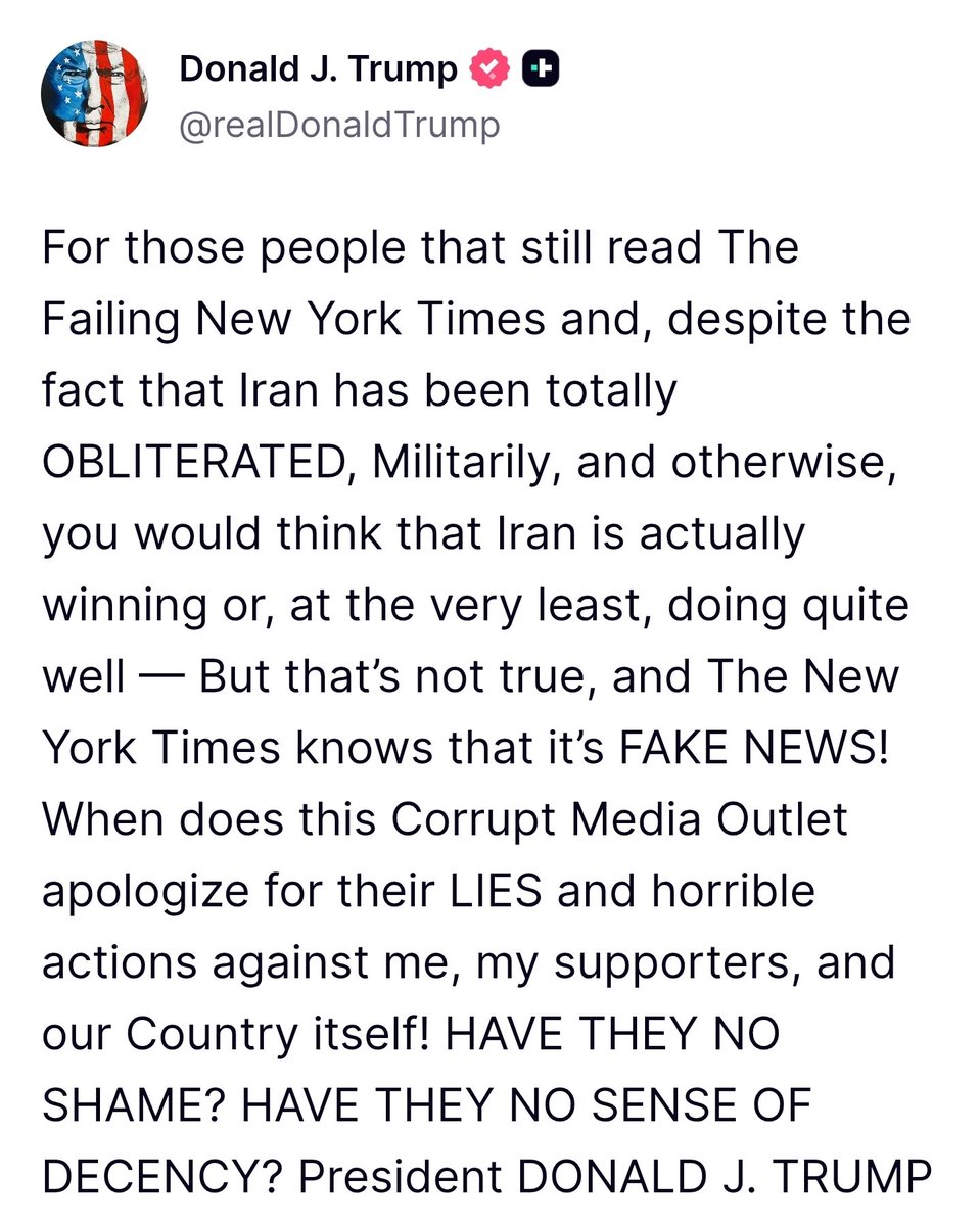 🚨 Trump, after a successful day of attacking the pope and clothing himself as Jesus Christ, attacks The New York Times again