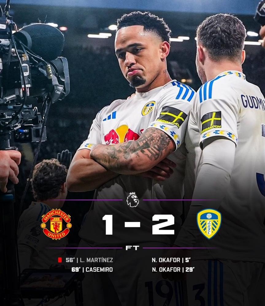 midfielder0's tweet photo. 🚨💥 Leeds United beat Man United at Old Trafford  🏟️ https://t.co/UgbSEmWBLS
