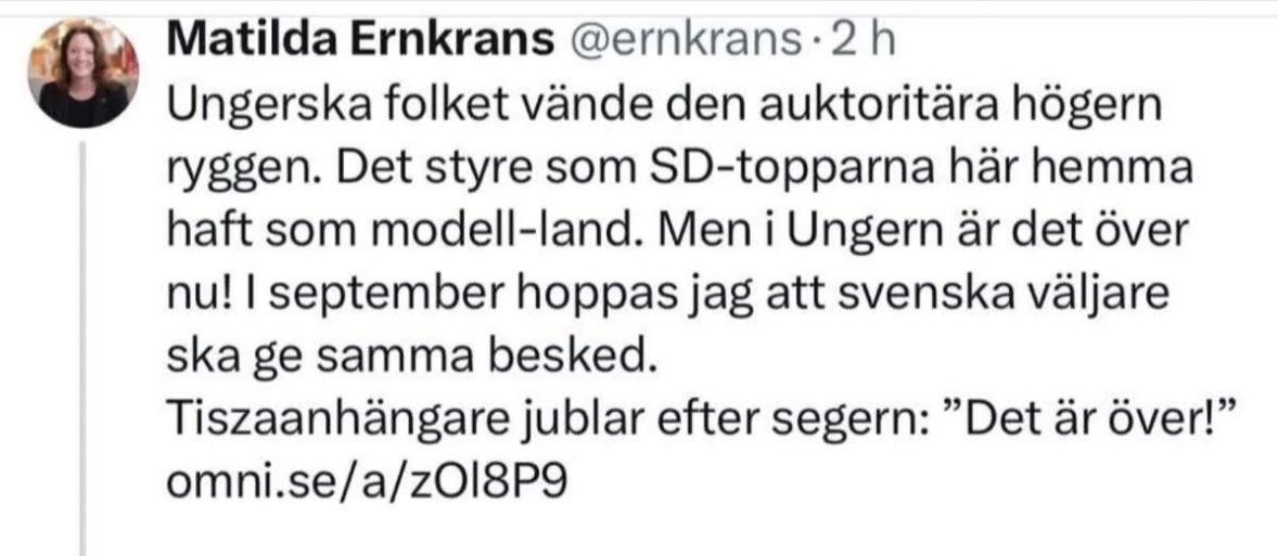 Björn Söder (SD) 🇸🇪❤️🇺🇦 🇮🇱🇦🇲🇹🇼 tweet media