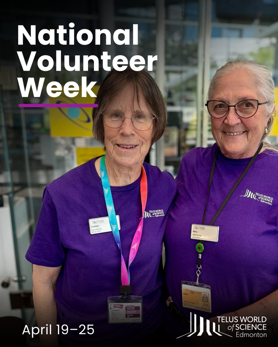 TWoSEdm's tweet photo. Last year, 209 volunteers gave 12,024 hours to create meaningful moments. 😮

This National Volunteer Week, join us in celebrating the incredible volunteers who welcome guests, host school groups, guide exploration in galleries, and so much more.

Thank You Volunteers!💜🙏 https://t.co/vlPF4aVGUs