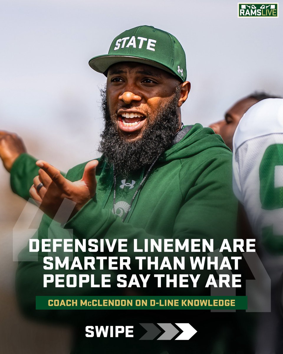 CSURamsLive's tweet image. 🧠🧐

D-Line Coach Kenny McClendon on what it takes to be on the line! 

#Relentless x #CSURams
