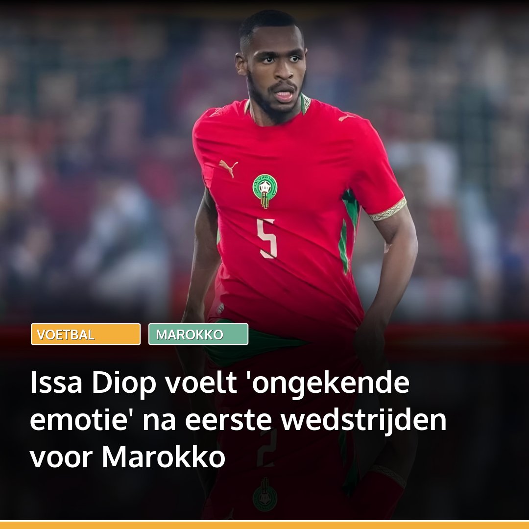 marokko's tweet image. Issa Diop heeft voor het eerst minuten gemaakt voor Marokko en zegt dat dat hem emotioneler raakte dan hij ooit had verwacht. Na zijn debuut tegen Ecuador en Paraguay kijkt de verdediger nu nadrukkelijk naar het WK van 2026.
👉🏽 Lees: l.marokko.nl/DA0fhSTj 👈🏽

#marokko