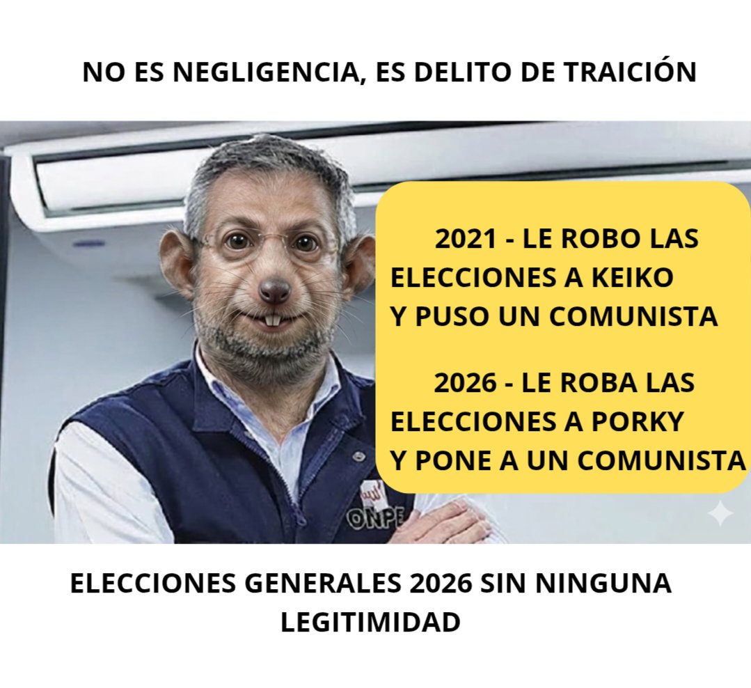 CazaRojetesPeru's tweet photo. @MEMEOPERU #FRAUDEELECTORAL https://t.co/QJYi8B7XRC