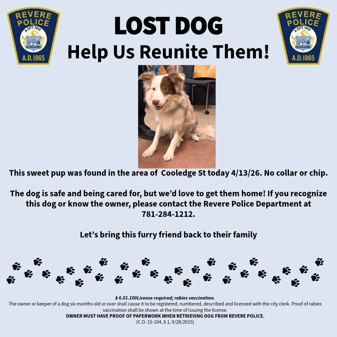 Revere Police tweet media