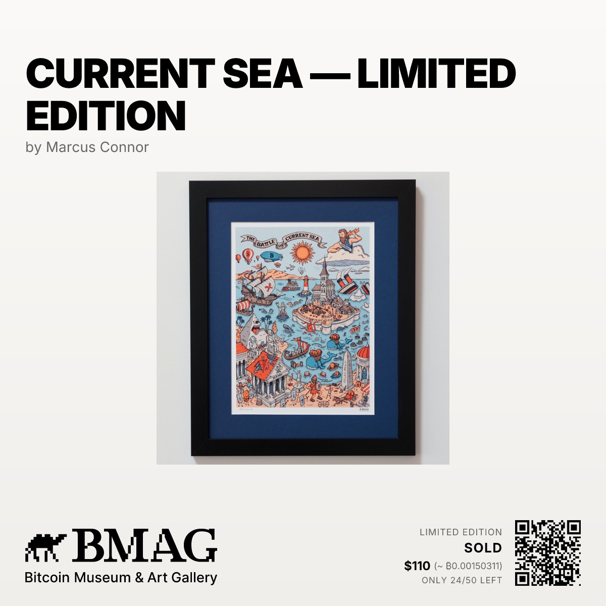BMAG_HQ's tweet image. Sold. Current Sea — Limited Edition by @MarcusConnorNH for ₿0.00150311 (≈$110.00).

Congrats @subterranean_1 🎉

#BitcoinArt #BMAG