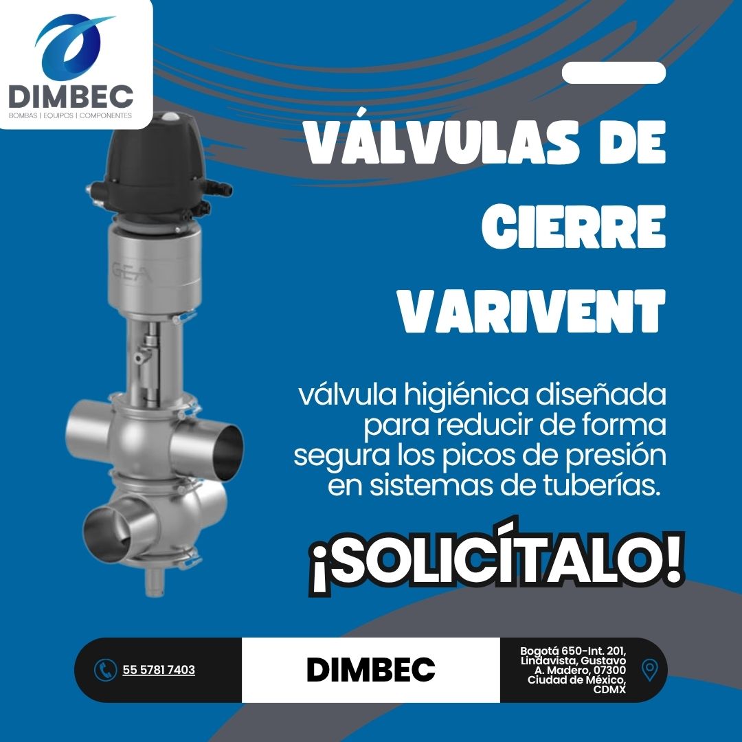 DIMBEC2021's tweet image. Evita la mezcla de productos en tu procesoLas válvulas de doble asiento de GEA Group garantizan:

✔ Cierre a prueba de mezcla
✔ Seguridad en líneas CIP
✔ Diseño higiénico
💡 Ideal para alimentos, bebidas y lácteos📩
 ventas@dimbec.com

#Industria #Ingeniería #GEA #DIMBEC