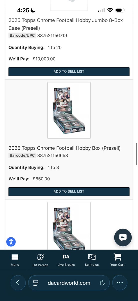 parkerstevenson's tweet image. Is there anyone paying better than Tradepost on the new Topps Chrome Football? 25-40% higher than Dave &amp;amp; Adams rn…