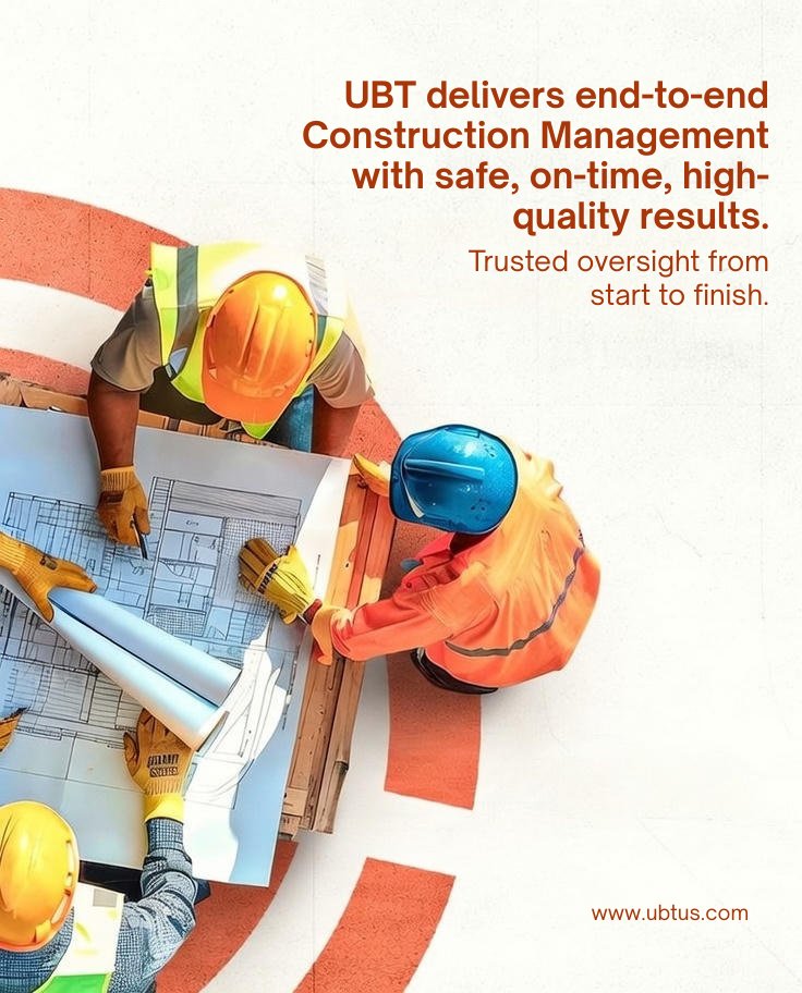 UBTUS's tweet image. UBT delivers end-to-end #ConstructionManagement with safe, on-time, high-quality results.

#ubt #cm #constructionmanagementservices