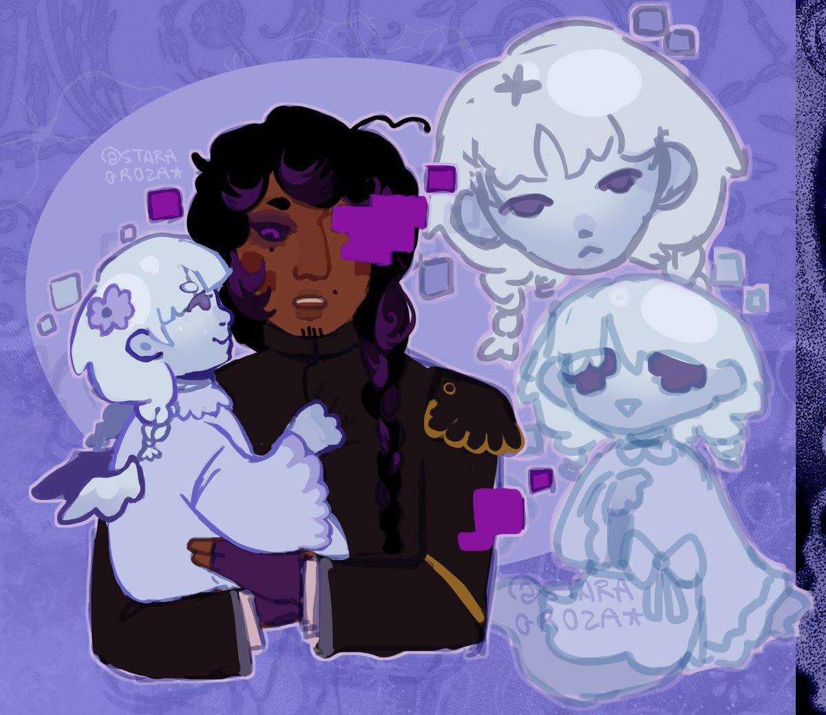 staragroza's tweet photo. GHOSTY!!!!!!!!!!! 
-💜👻
#ashswagfanart #qsmp2 #ghosty #qsmpfanart https://t.co/rPUp3PvQuW
