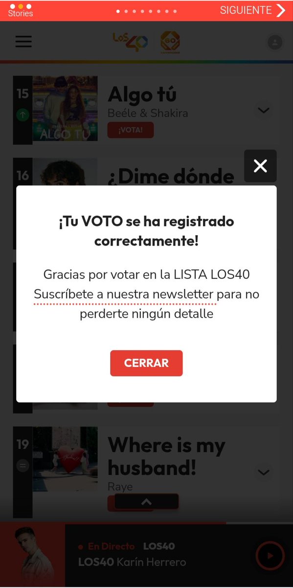 AngelicaAlboran's tweet photo. Votando por #AlgoDeMi de mi querido @pabloalboran en la lista de los40 que esta semana está en el 18 para que llegue pronto al N°1 #MiVoto40PabloAlborán #Del40al1CocaCola @Los40 https://t.co/68fbuAxzZ4… vía @LOS40 https://t.co/DN3NOG6ZZn