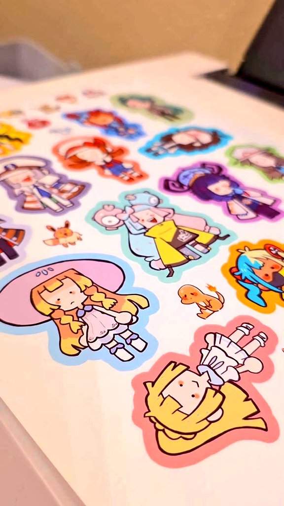 ナンジャモ(ポケモントレーナー) ,リーリエ(ポケモン) 「Future Pokemon stickers #pokemon」|StarGlow🌻@ LAYTON IS BACK☕のイラスト