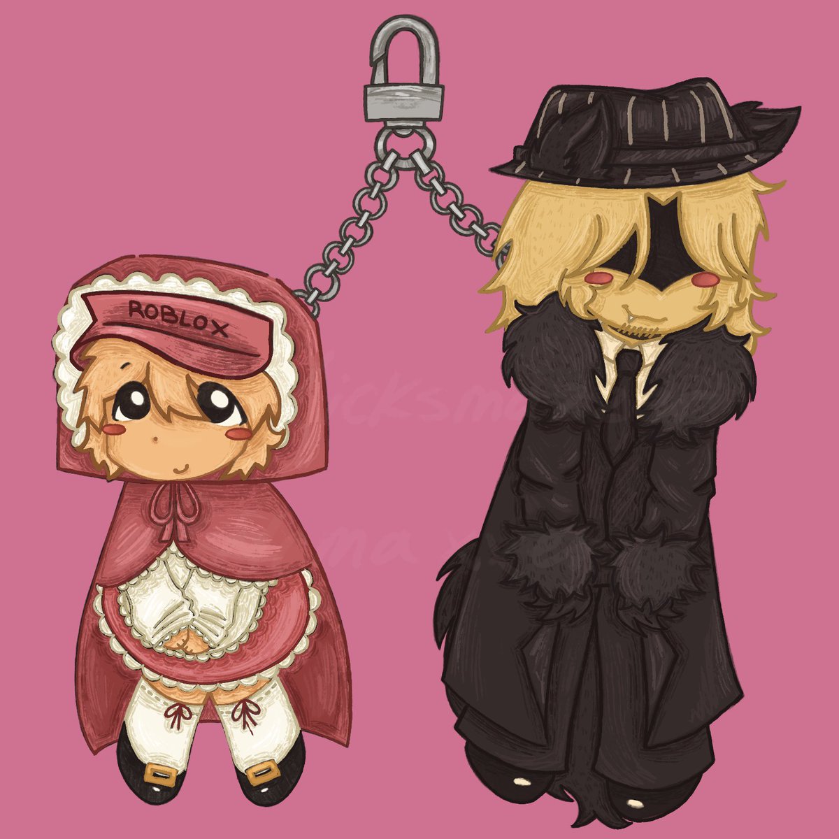 micksmazzer's tweet image. SURPRISE GIFT FOR OOMF!!! I love their designs sooo sooo much so I decided to draw them into keychains #pizzadebt 
Design by:  @bungostraycat_