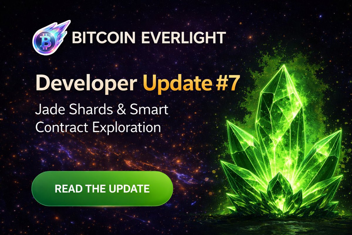 BTCEverlight_'s tweet photo. 🟣 We just lowered the barrier to earning #BTC

Developer Update #7 introduces: 

• Jade Shards (from $100) 

• Pooled validation (like mining pools, simplified) 

• Future dApp infrastructure

This changes who can participate.
Read it here ↓
https://t.co/URvWWp0Z6d… https://t.co/pWyg0WY8vS