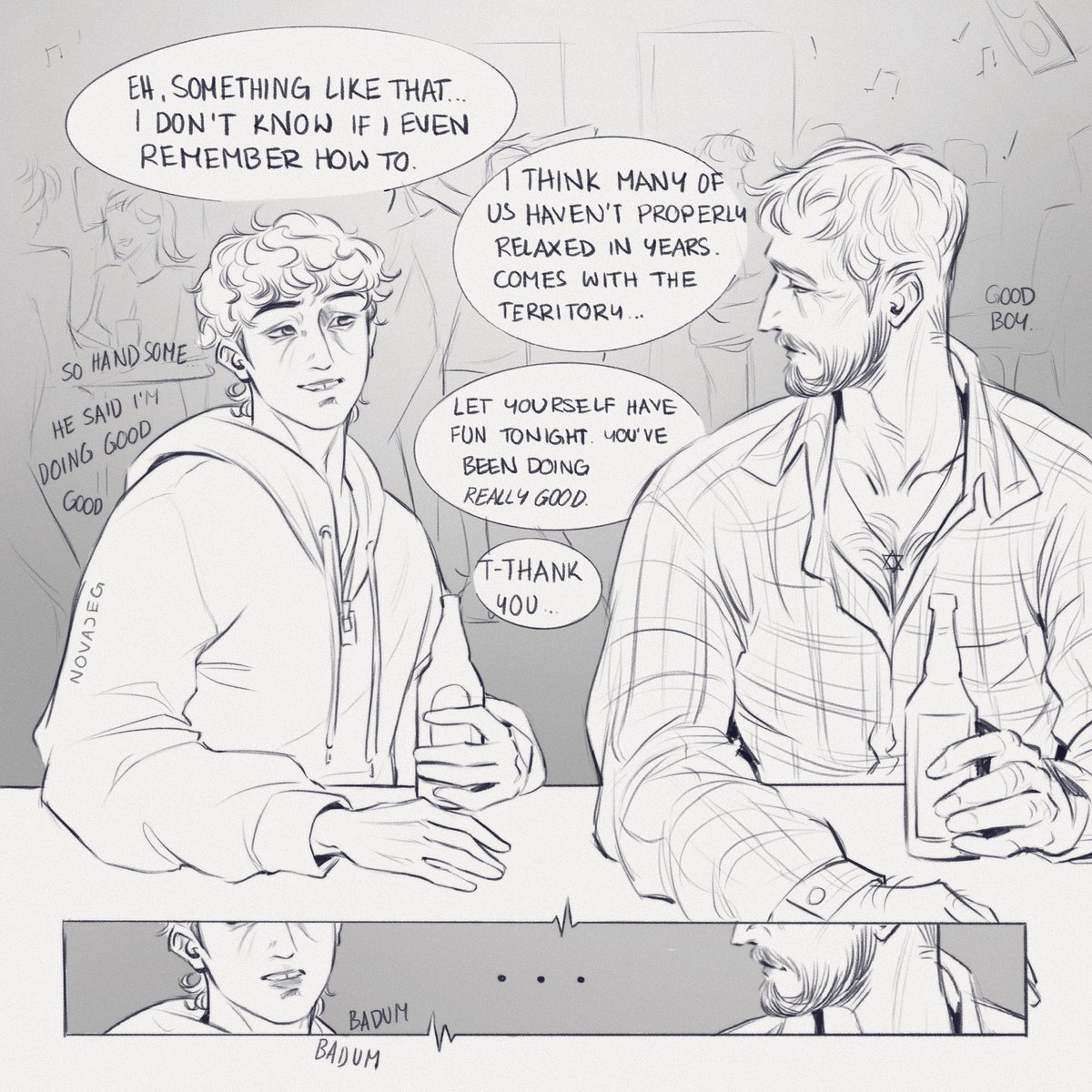 novajeg's tweet image. #Hucklerobby Comic Part 2/3 | THE BAR [OPEN THREAD⬇️]