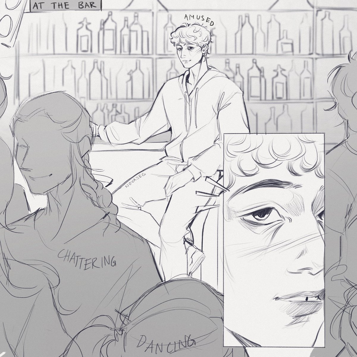 novajeg's tweet image. #Hucklerobby Comic Part 2/3 | THE BAR [OPEN THREAD⬇️]