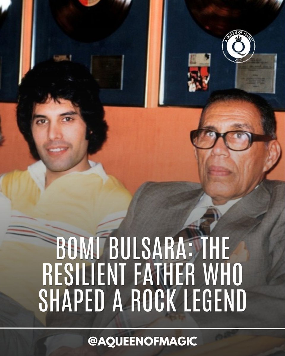 aqueenofmagic's tweet photo. While Freddie Mercury’s flamboyant stage presence and soaring voice made him one of the most recognizable figures in music history, the quiet strength of his father, Bomi Bulsara, played a crucial but often overlooked role in forging that legendary path.

Born into a Parsi community in Gujarat, India, Bomi grew up steeped in Zoroastrian traditions that emphasized discipline, family duty, and resilience. In his youth, he moved to the island of Zanzibar to work as a cashier at the British Colonial Office. There, he and his wife Jer welcomed their first child, Farrokh Bulsara—later known as Freddie Mercury—on September 5, 1946, followed by daughter Kashmira. Life in Zanzibar was peaceful until the 1964 revolution forced the family to flee as refugees, eventually settling in Feltham, Middlesex, England.

As immigrants, the Bulsaras faced cultural displacement and financial hardship. Bomi worked tirelessly to provide stability, instilling in his children the values of hard work, education, and respect. When young Farrokh showed a passion for music and later abandoned graphic design studies to pursue a career with the band Queen, Bomi initially worried. He hoped for a more conventional profession for his son. Yet, true to his resilient nature, Bomi eventually set aside his doubts and became a silent pillar of support as Queen skyrocketed to global fame.

Bomi lived to witness both his son’s meteoric success and his tragic death from AIDS in 1991. Though he rarely sought the spotlight, his unwavering love and traditional values helped shape the man who would captivate millions. Bomi Bulsara’s story is a powerful reminder that behind every icon stands a family forged by sacrifice and quiet determination—an immigrant legacy that continues to echo through the timeless music of Queen.

#FreddieMercury #Queen