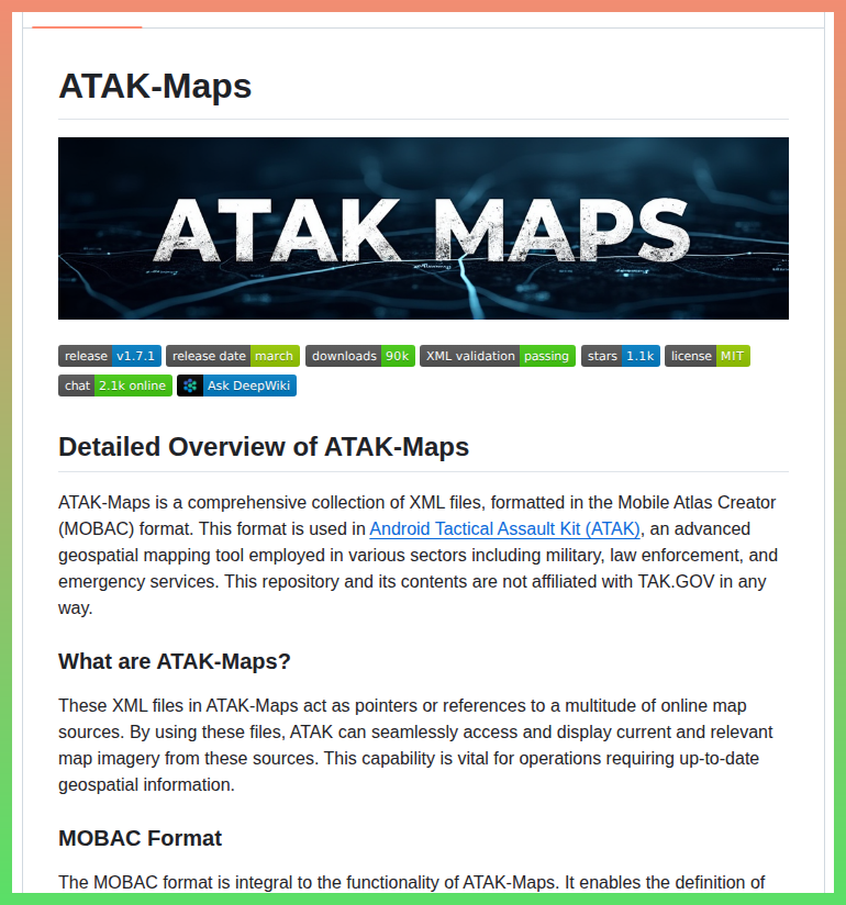 tom_doerr's tweet image. XML map files for Android Tactical Assault Kit

github.com/joshuafuller/A…