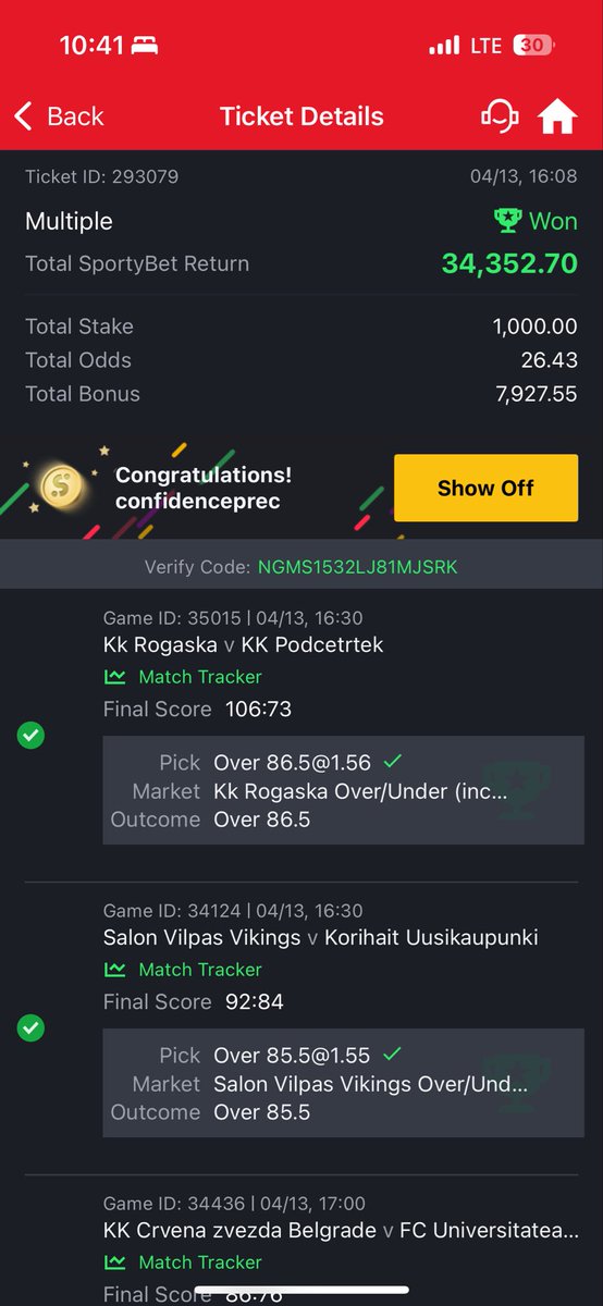 preshy41's tweet photo. @deefuser @BETFUSE1 I played lower lines and also flexed main game @deefuser https://t.co/w0UjQjoU72