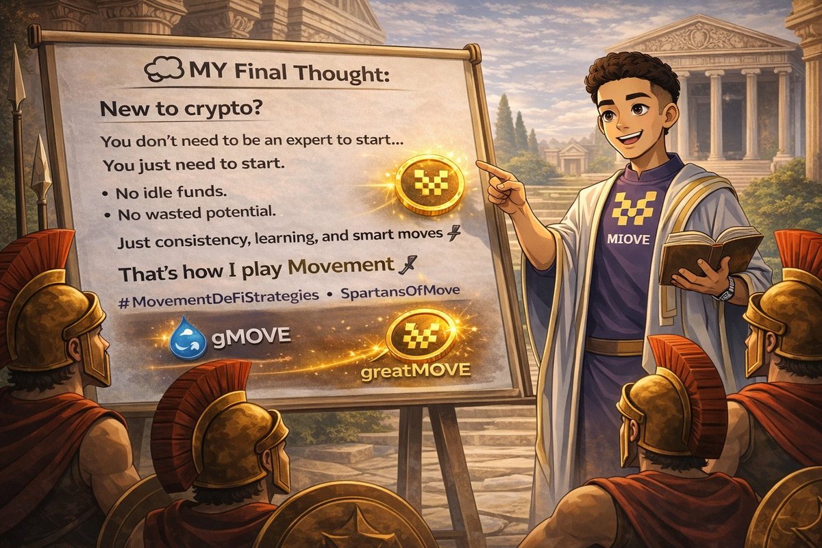 Supersethh's tweet photo. 💭MY Final thought:

New to crypto?

You don’t need to be an expert to start…

You just need to start.

No idle funds.
No wasted potential.
Just consistency, learning, and smart moves ⚡

That’s how I play Movement ⚔️

gMOVE greatMOVE.....🏦🩷 https://t.co/zDYQTSeFrV