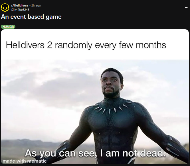 Helldivers NOW tweet media