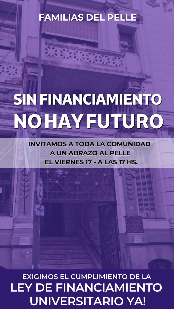 Abrazo al Carlos Pellegrini, desfinanciado hasta el ahogo por el gobierno de Milei.