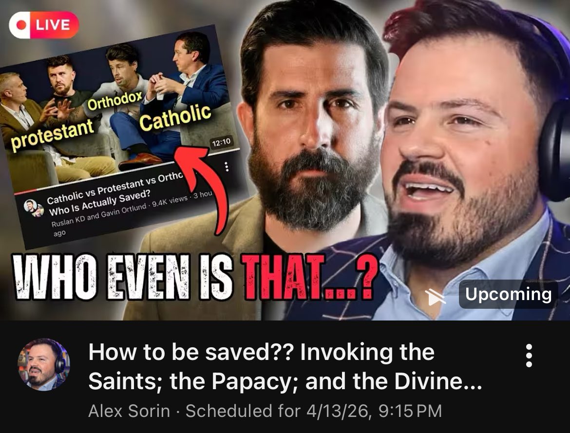 Going LIVE tonight at 9:15pm EST w/ <a href="/barrelagedfaith/">Cassian (Kyle) King</a>!!

Does <a href="/RuslanKD/">Ruslan</a> try to NERF Orthodox apologetics?!

ALSO: How to be saved?? Invoking the Saints; the Papacy; and the Divine Assembly.

(Link in comments).