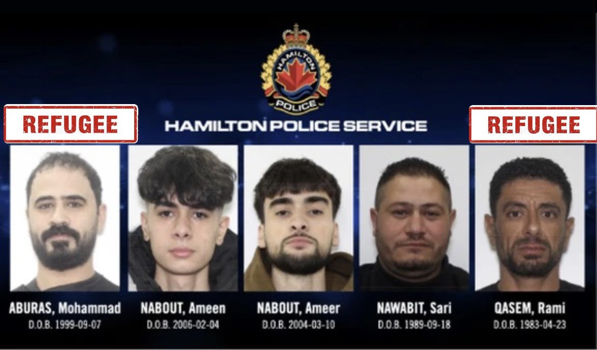 401_da_sarpanch's tweet image. #BORDER: Two Refugee Claimants Among Five Men Charged With First-Degree Murder In📍Stoney Creek Tow-Truck Dispute Shooting Death Of 16-YO Teen Faizaan Awan.🕊️

The Two Foreign Nationals Arrested By Hamilton Police That Are Refugee Claimants: Mohammad Aburas, 26, Of Ottawa And