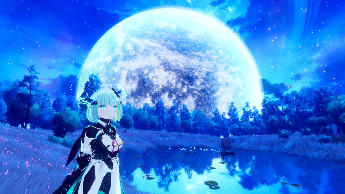 metametarea's tweet image. 大きな惑星が見える自然のワールド
全体的に蒼く綺麗で、特に湖が美しい
光るキノコを触ると曲が流れ始める
world：RE˸ a-lin
By     ：齊 iii
タグ：景観　自然
URLはリプライに記載↓

#VRC #VRChat_world紹介