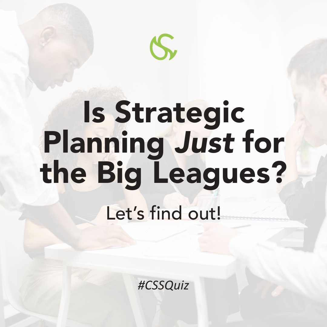 weare_css's tweet photo. Strategic planning isn't  just for large corporations. It helps businesses of every size stay focused, make smarter decisions, and grow with intention!

Ready to build a strategy that works for your business? Explore how CSS can support you.

#WeAreCSS #CSSQuiz https://t.co/foozHZqkKL