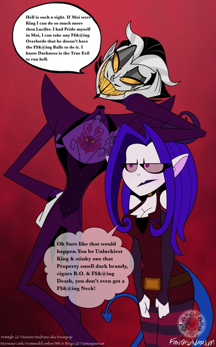 Fantasynarium92's tweet photo. #Hazbinhotel #Hazbinhiteloc #helluvaboss #helluvabossoc #hellaverse 
Remastering &amp; Changes of my piece that was based on of a inspiration. https://t.co/4p0eQQCfqn
