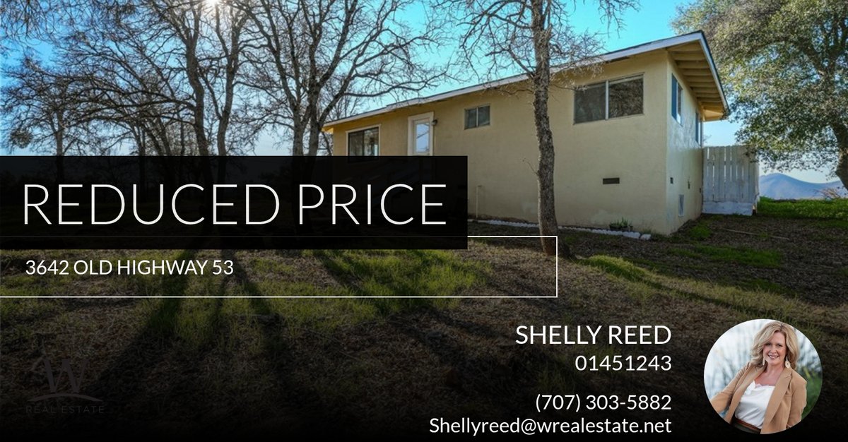 sreed707's tweet photo. 📍 Reduced Price 📍 This recently reduced home at 3642 Old Highway 53 in Clearlake won't last long, so, don't wait to set up a showing! Reach out here or at (707) 303-5882 for more information!

Shelly M. Reed https://t.co/Q1bWkSpVc3 https://t.co/mawZ2T7Uzi
