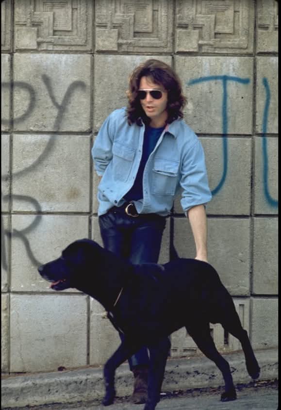 In April 1968, Jim Morrison of The Doors was photographed by Paul Ferrara at the iconic Griffith Observatory in Los Angeles.