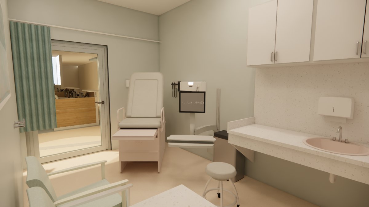 LSU's tweet photo. LSU interior design students partnered with @FMOLHealth and @ololhealth to help reimagine the hospital’s emergency department as part of a $55 million renovation. 
They worked alongside doctors, nurses and staff to redesign the space with one goal in mind: make it calmer, clearer and more supportive for every patient and caregiver. @lsucoad 
FULL STORY: https://t.co/nKfABdsIMJ